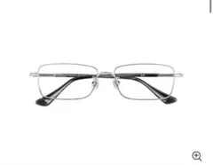 Zoff スクエア　伊達メガネ　メタルフレーム