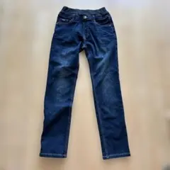 美品　ストレッチデニム ダークブルーパンツ　150センチ