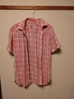 HILFIGER DENIM 半袖シャツ チェック柄 レッド Sのサムネイル