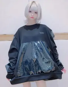 ililil【イルイルイル】PVC切り替えデザインプルオーバースウェットのサムネイル