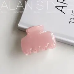 【新品】アセテート ヘアクリップ　ピンク ミニ バンスクリップ ヘアアクセサリー