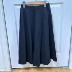 UNIQLO フラノ起毛フレアスカート　黒　S