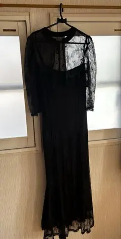 新品　オケージョンドレス　結婚式　パーティドレス　ブラック　XL