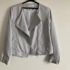 Rew de Rew ライトグレー ノーカラージャケット