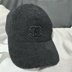 新品タグ付きシャネルキャップパイル地黒