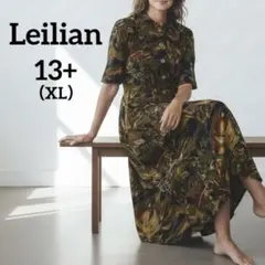 大きいサイズ レリアン ヴィンテージ ワンピース XL ロング ボタニカル 花柄のサムネイル