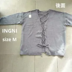 【新品タグ付き】INGNI ニット　セーター　バックレースアップ　オーバーサイズ