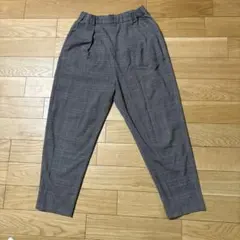 niko and ... チェック テーパードパンツ グレー