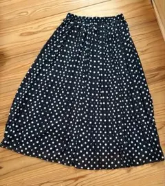 StyleNote（スタイルノート）ドット柄 プリーツスカート Lのサムネイル