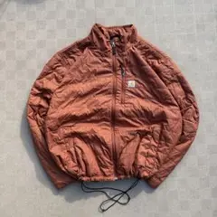 00s Carhartt オレンジ ライトダウンジャケット archiveジップ