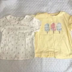 キッズ 半袖Tシャツ 2枚セット SERAPH テータテート　花柄 アイスのサムネイル