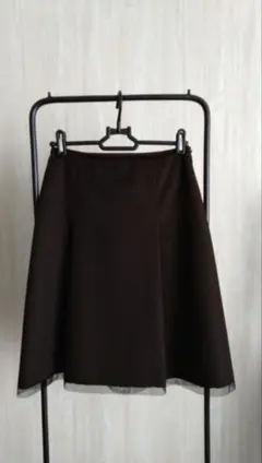 UNTITLED ダークブラウン フレアスカート サイズ0　美品