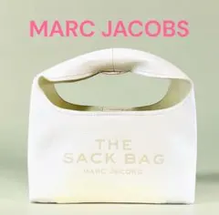 MARC JACOBS バケットバッグ ホワイト 別売ロゴ入りショルダー付き 