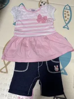 ミキハウス Tシャツ＆ズボン 2点セット 80