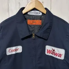 90s ヴィンテージ 刺繍ロゴ ワッペン YKK ジップ ワーク ジャケット