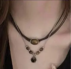 ★ ネックレス 2点セット★ 秋　冬 チョーカー　　 　ネックレス　首飾り　新品