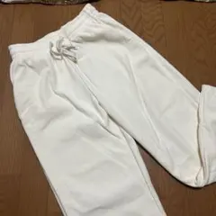 ジョガーパンツ XL 裏起毛　白