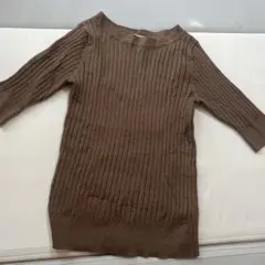 ROPÉ PICNIC ブラウンラメリブニット ロペピクニック