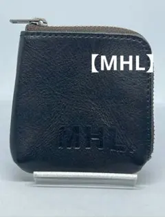MHL レザー コインケース ブラック L字ファスナー
