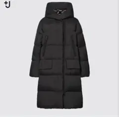 UNIQLO★ブラックフード付きロングダウンコート★Sサイズ★