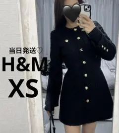 ブラックツイードミニワンピース