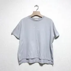 earth music&ecology バックプリント ロゴTシャツ グレー Fのサムネイル