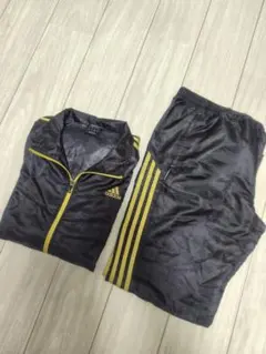 adidas シャカシャカジャージ上下セット 黒/黄色