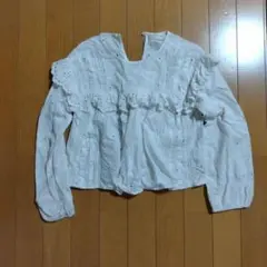 ZARAkids　ザラキッズ　フリル　レース　ブラウスシャツ　128 130