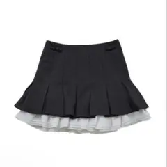 トリートユアセルフ Ribbon pleats frill mini skirtのサムネイル