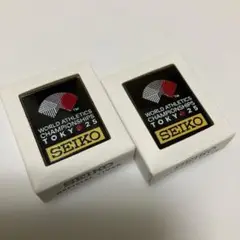 SEIKO 世界陸上競技選手権　公式タイマー　ピンバッチ　2個セット　ピンバッジ