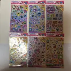 サンリオキャラクターズ　キラッとシール　6点セット　コンプリート
