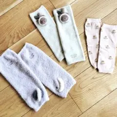 ジェラートピケ他 ベビーレッグウォーマー　3組セット