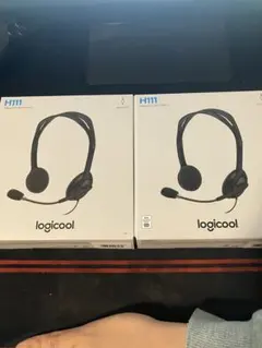 Logicool H111 3.5mm ステレオヘッドセット 本体　2個セットのサムネイル