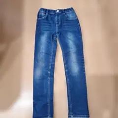 デニムブルー ストレートパンツ 140cm