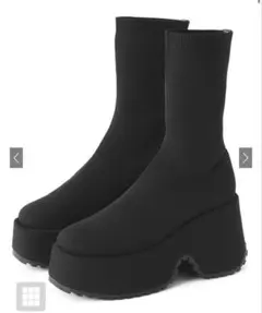 GRL 厚底ニットミドルブーツ[zr1193] 24.0cm