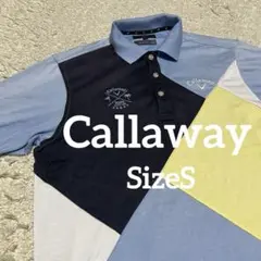 キャロウェイ 半袖 ポロシャツ 切り替え アーガイル ドライ メンズ サイズS