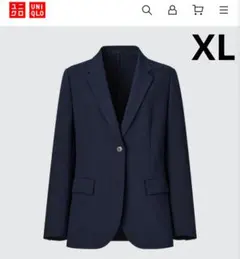 【美品】UNIQLO■感動ジャケット レディース ネイビー XL 24年モデルのサムネイル