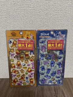 プチドロップステッカー　プー　スティッチ