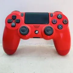 動作確認済　PS4　純正コントローラー デュアルショック4 レッド　40