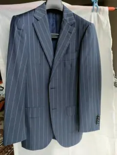 BEAMS Brillaブルー ストライプ ビジネススーツのサムネイル