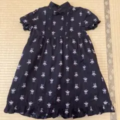 コムサイズム　花柄半袖ワンピース110センチ