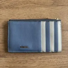 FURLA ブルー ストライプ カードケース
