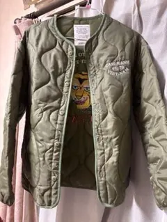 ミリタリージャケット オリーブグリーン 虎刺繍