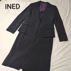 INED イネド 黒 スカートスーツ セットアップ 11号