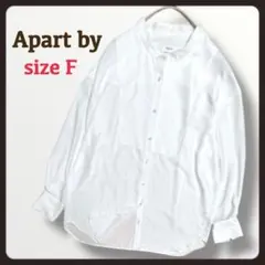 【Apart by／アパートバイ】ブサムチュニックシャツ バンドカラー 長袖 白