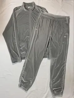 ⭐︎美品⭐︎希少⭐︎ PROCLUB ベロア セットアップ　シルバー　ジャージ　上下 NEW!! ベロア トラックジャケット!!PRO CLUB プロクラブ
