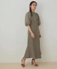 AER パフスリーブ ワンピース