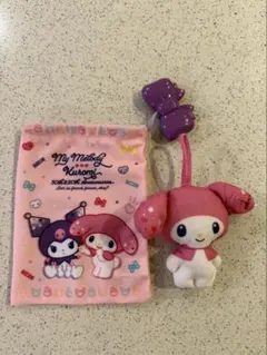 マクドナルド　ハッピーセット　マイメロ　クロミ　マスコット　巾着　ぬいぐるみ