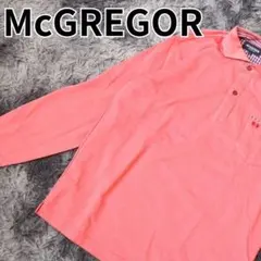 McGREGOR メンズ ポロシャツ 長袖 無地 ワンポイント L