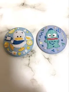 サンリオ刺繍缶バッジ　2つセット